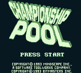 Championship Pool screenshot 3 for GameBoy